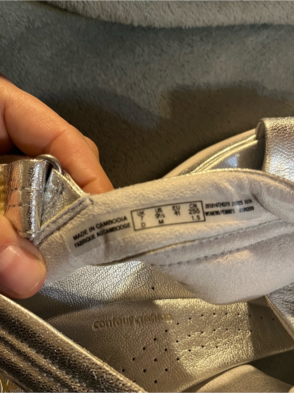 Clark’s Artisan Tuscan Cross Silver Leather Women’s Sandals Contour Cushion 9.5 - Picture 12 of 12